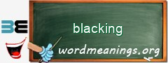 WordMeaning blackboard for blacking